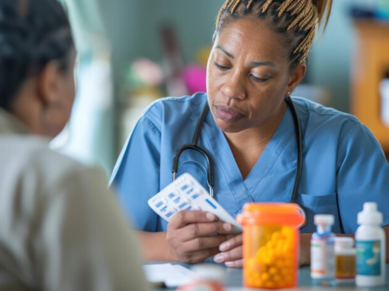 Nurse Assisting with Medications